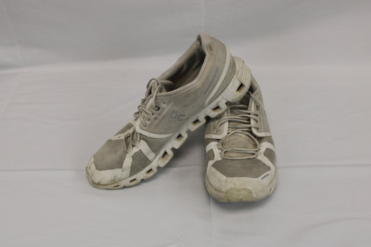 On Cloud 6 mesh running shoe, white/white, Women's 9