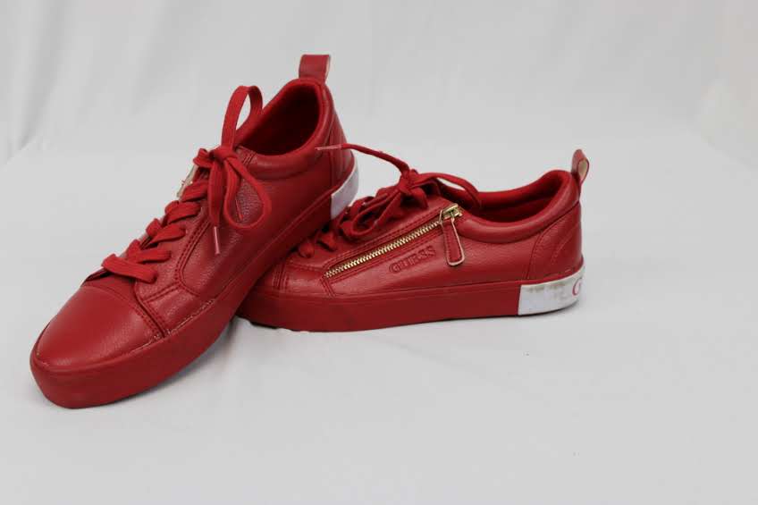 Guess synthetic leather casual sneaker, Women's 8