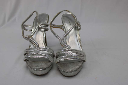 Gianni Bini stiletto platform sandal, silver, Women's 8.5