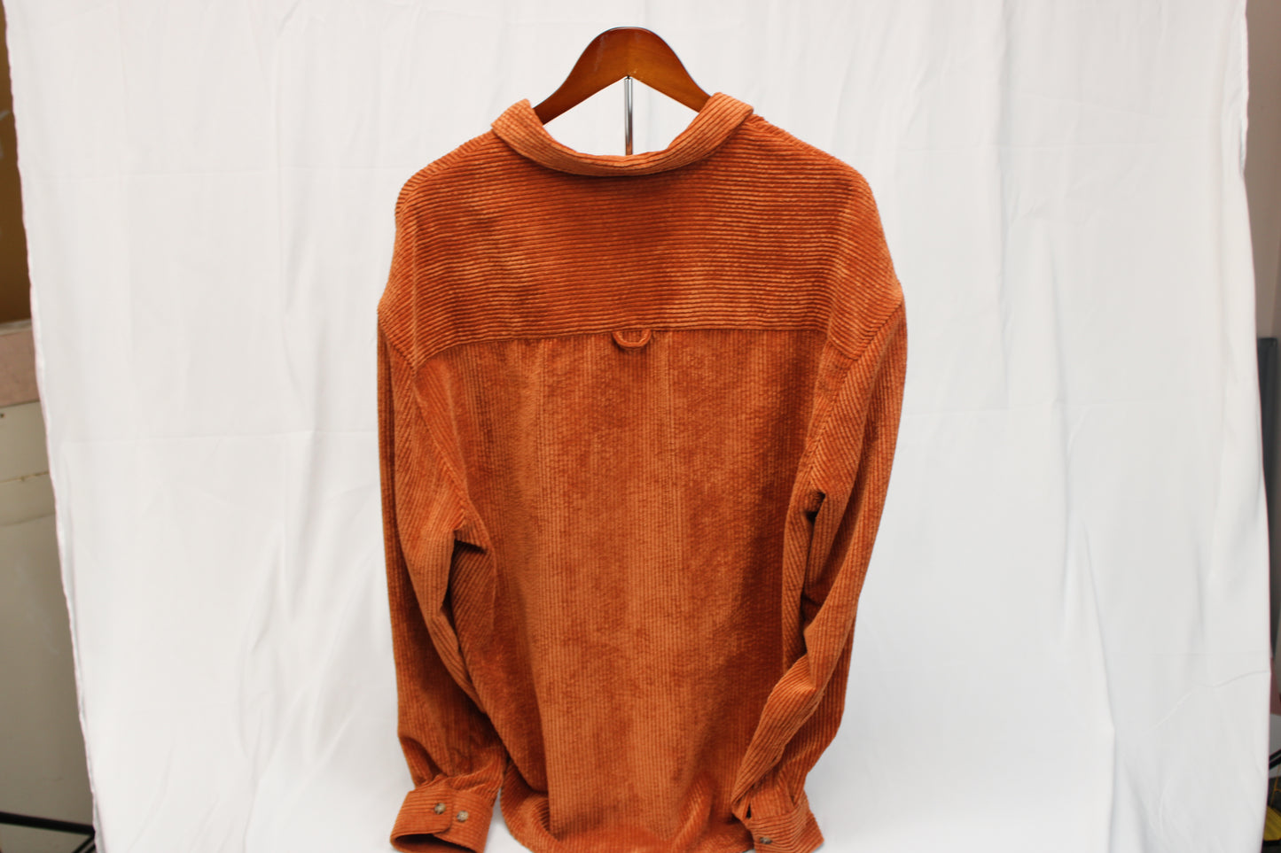 Button Up Long Sleeve Men's Shirt, M