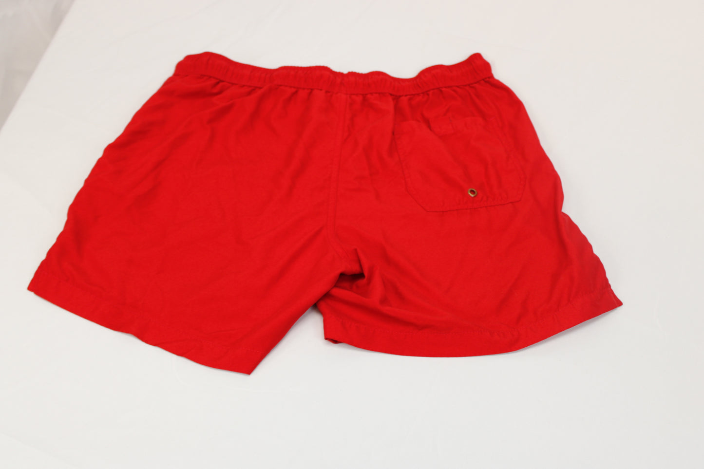 Men's classic red drawstring board short, Men's L