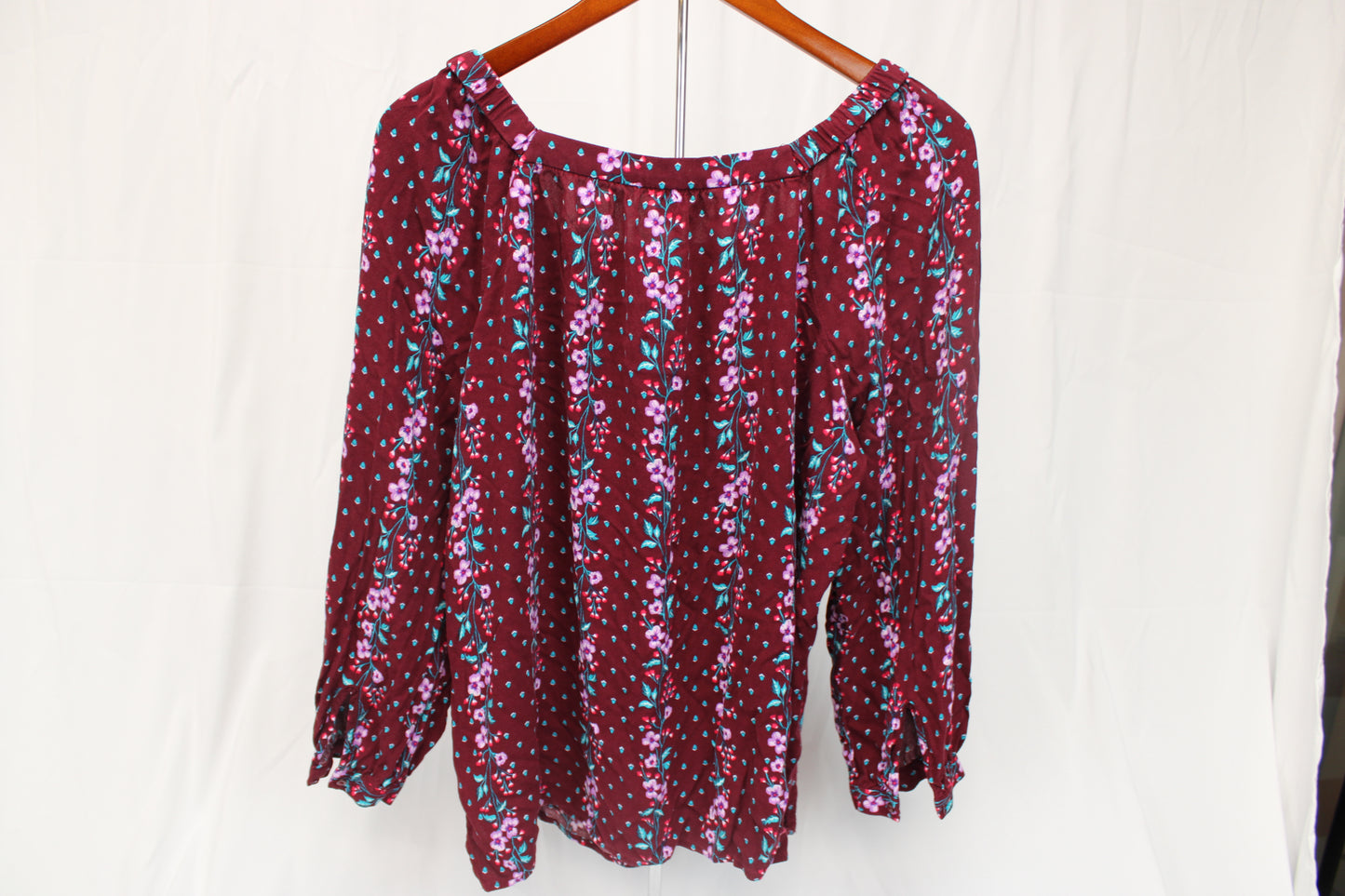 Old Navy long sleeve floral tunic top, floral, Women's L