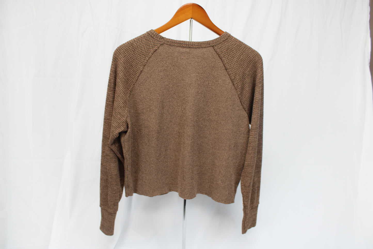 SO long sleeve thermal crew neck blouse, Women's S