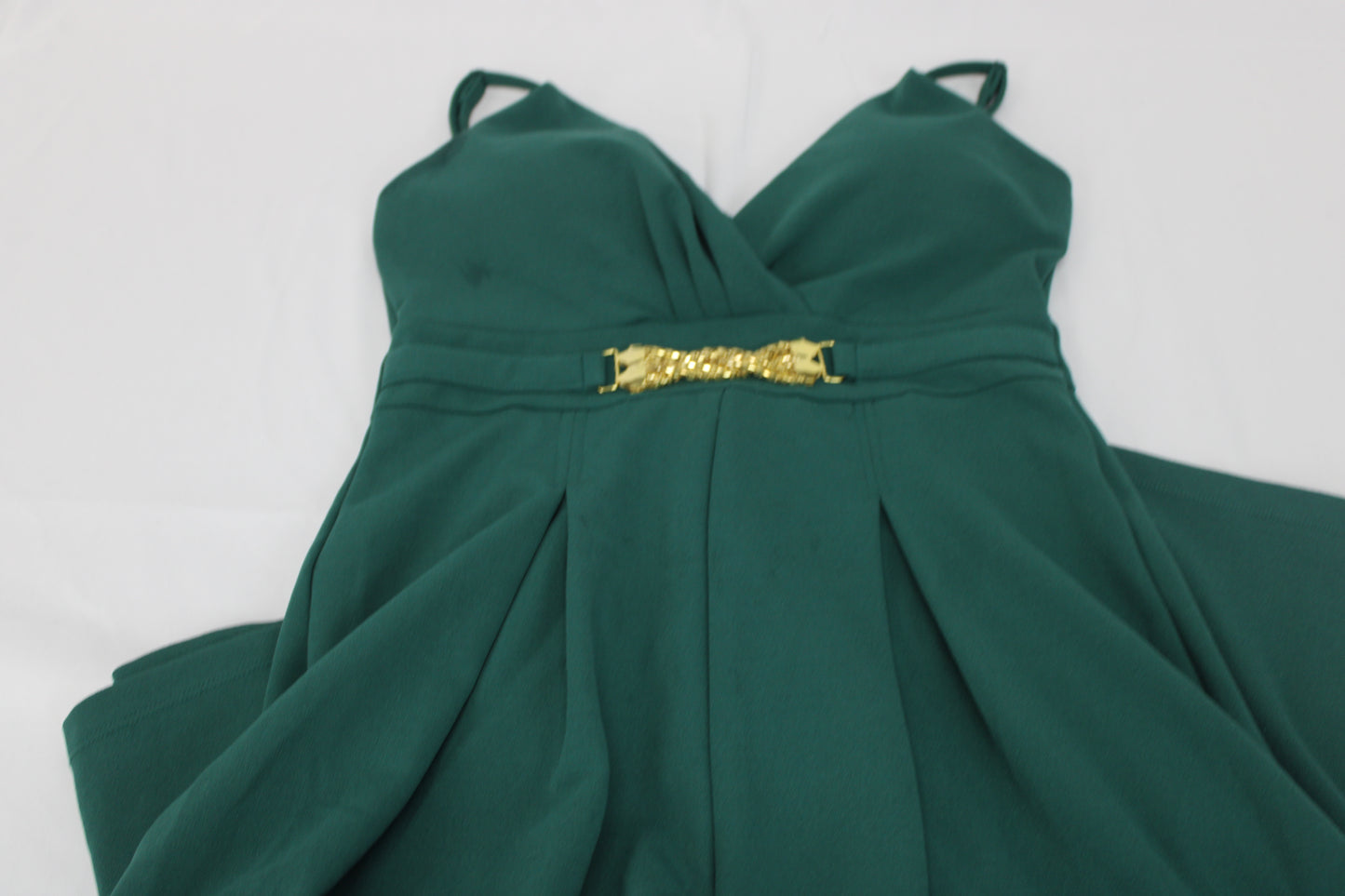 Almost Famous sleeveless pant suit, green, Women's 8