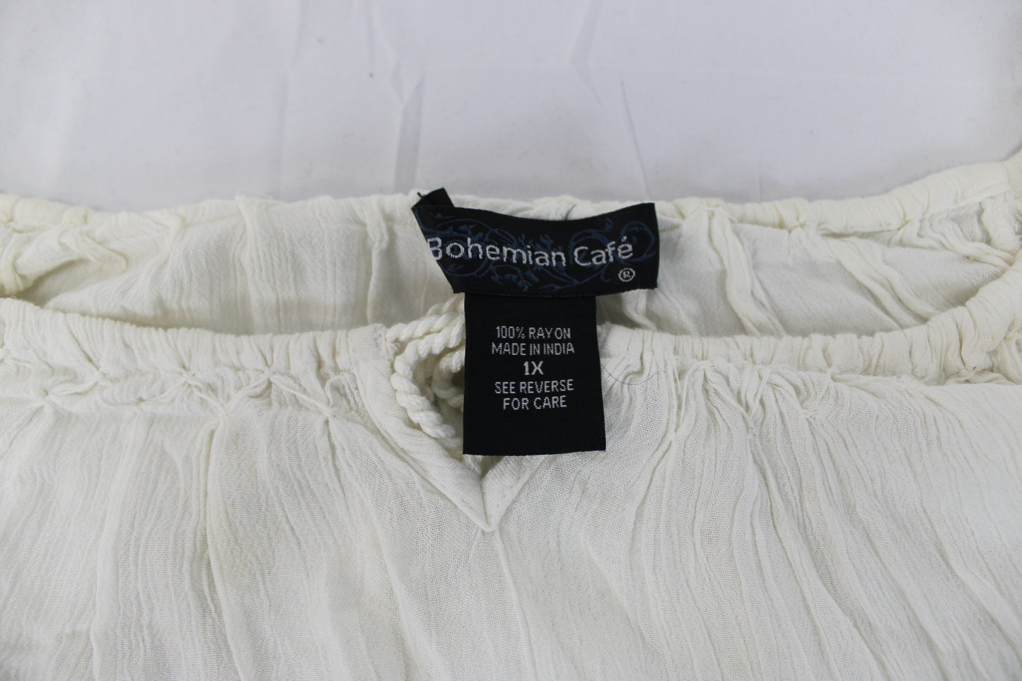 Bohemian Cafe off the shoulder loose fitting blouse, Women's XL