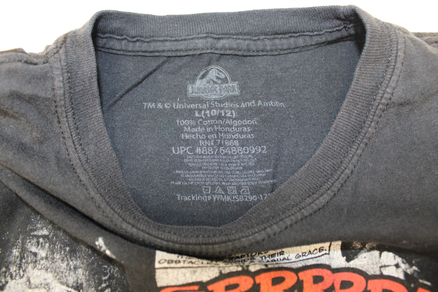 Jurassic Park Boys Tshirt, Size L (10/12)