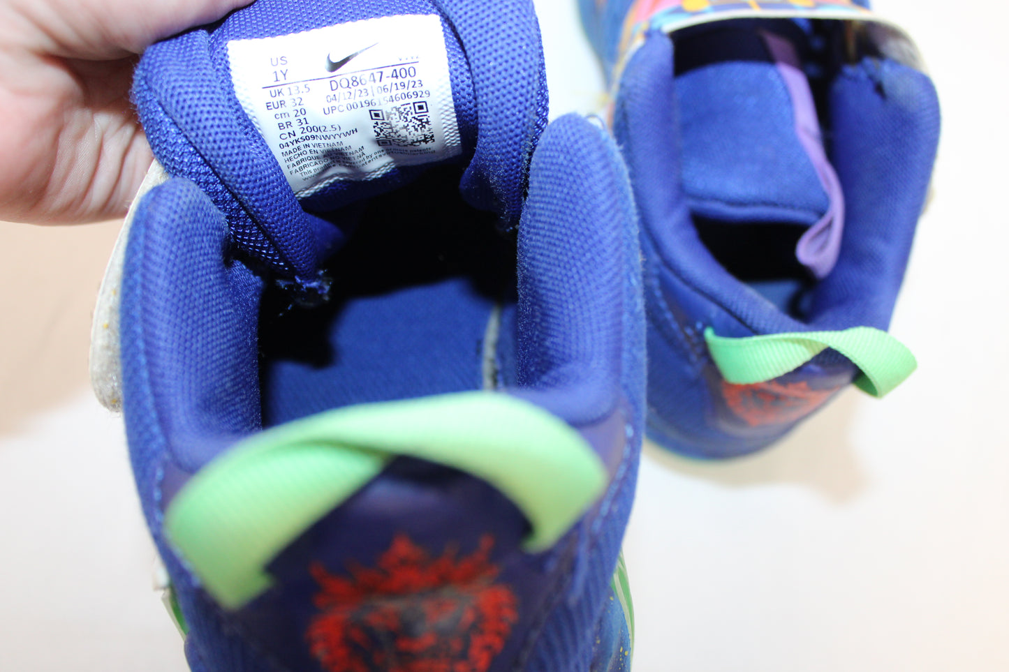 Nike Lebron 7 mid "kaleidoscope" colorway basketball shoe, Youth 1