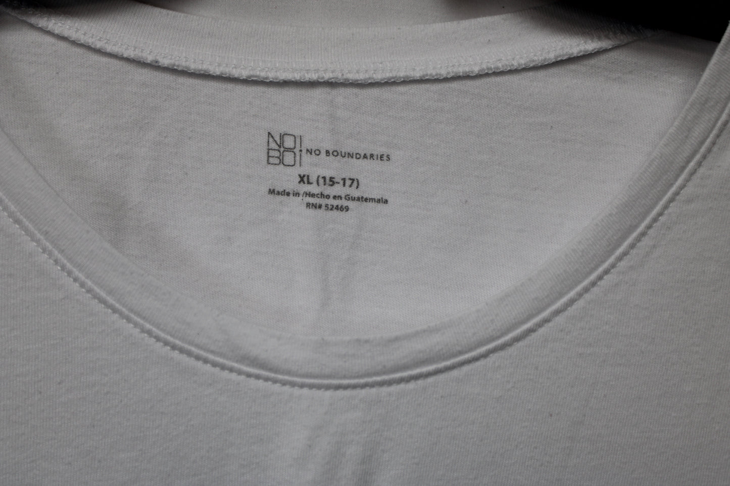 No Boundaries long sleeve cotton blouse, white, Women's XL