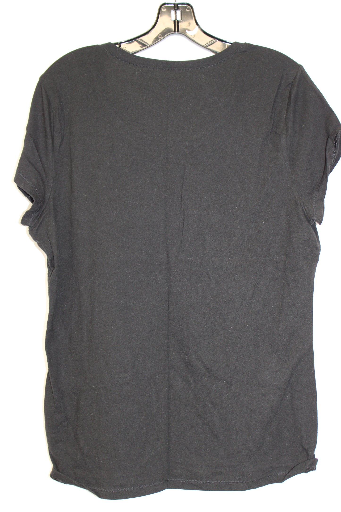 No Boundaries short sleeve crew neck blouse, blk, Women's XXL