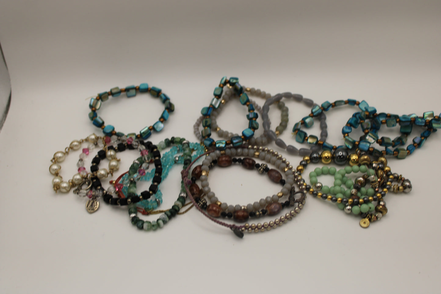 15 count beaded bracelet bundle variety bag