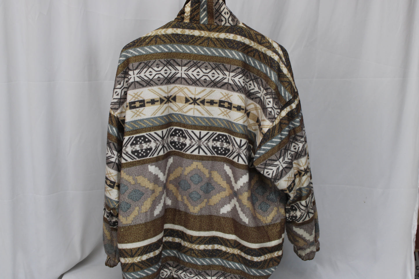 British Mist vintage reversible 90's Aztec windbreaker jacket, Men's S
