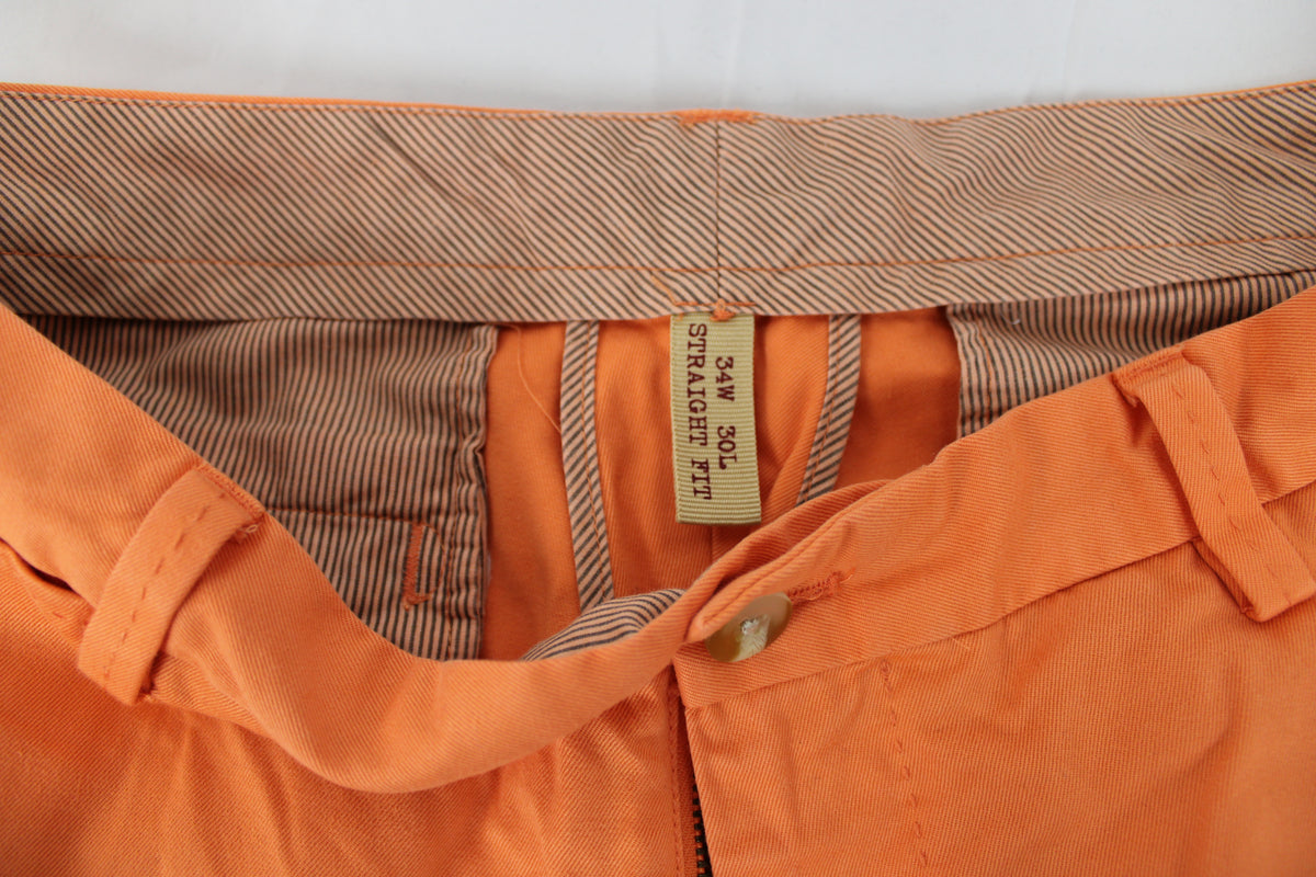 Louis Raphael Orange Khakis, Size 34 X 30