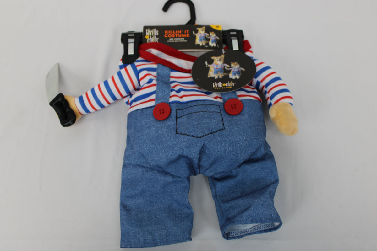 Chucky dog Halloween costume, NWT, Size M (10-15 pounds)