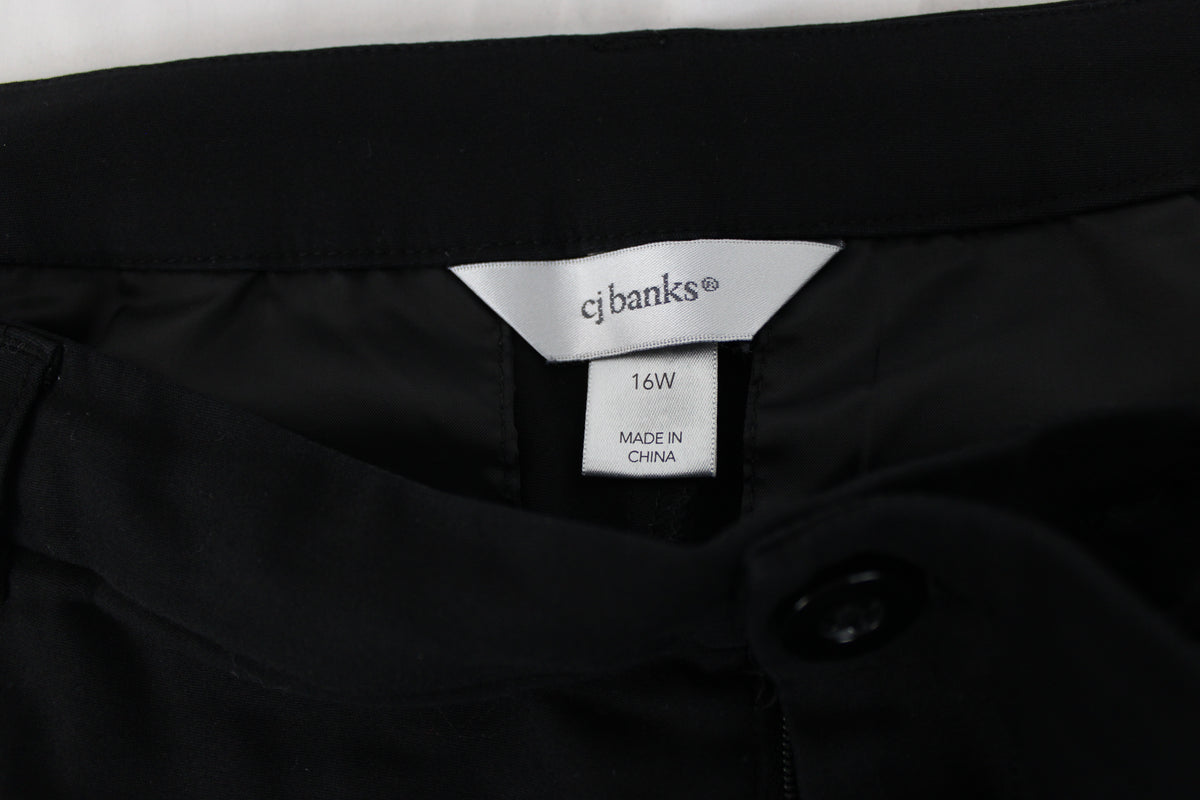 CJ Banks Black Trousers, Size 16W