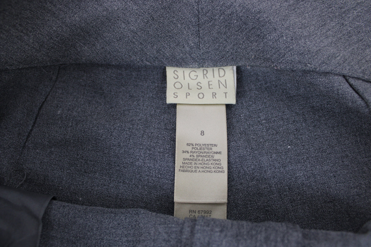 Sigrid Olsen Sport Gray Trousers, Size 8
