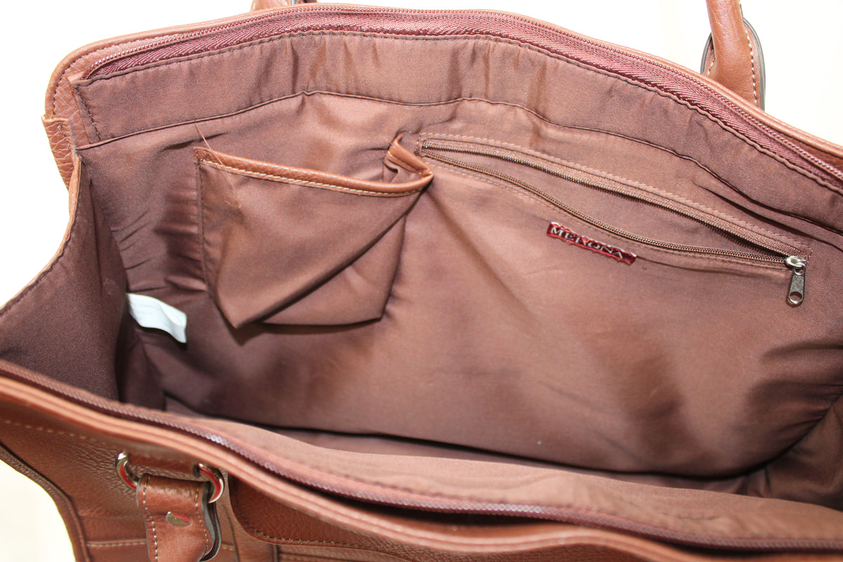 Merona Brown Faux Leather Tote