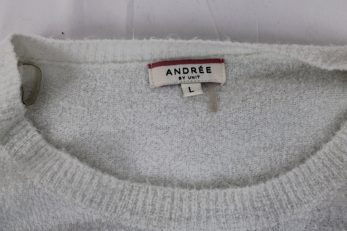 Andree striped long sleeve wool sweater, Women's L