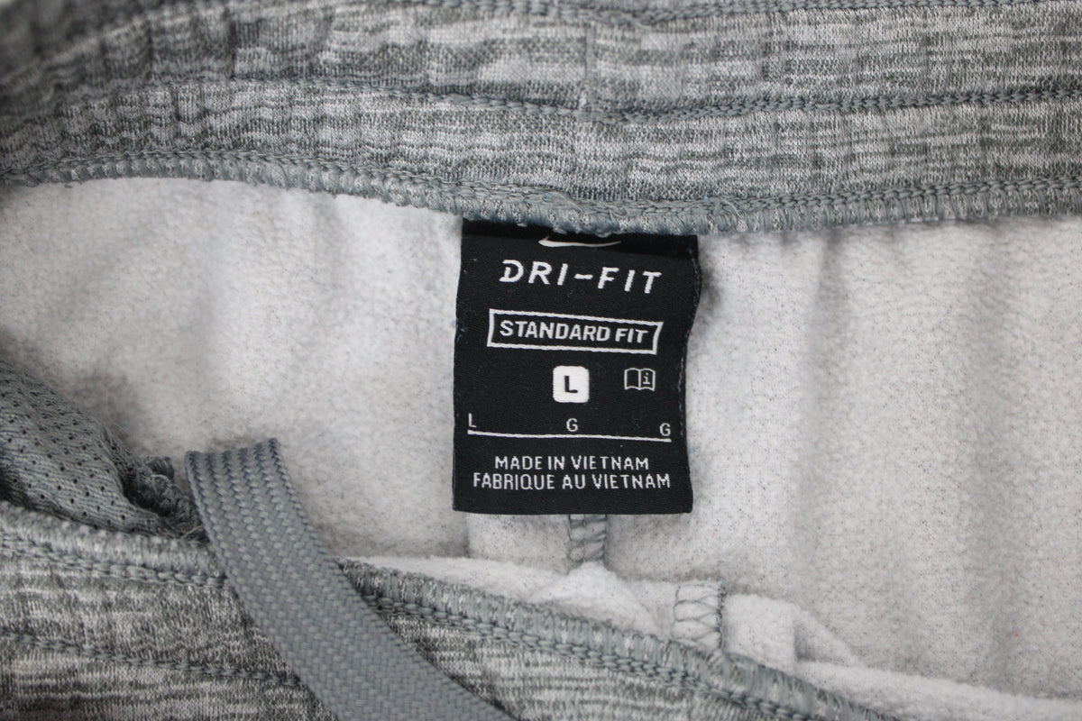 Nike Dri Fit Sweat Pants Gray with Black Swoosh, Size Youth Large
