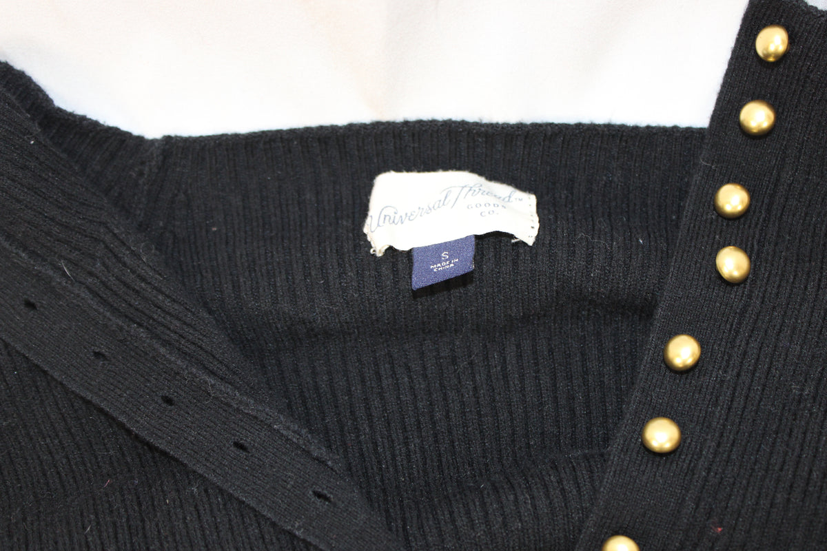 Universal Thread Sweater Dress with Gold Buttons, Size Small