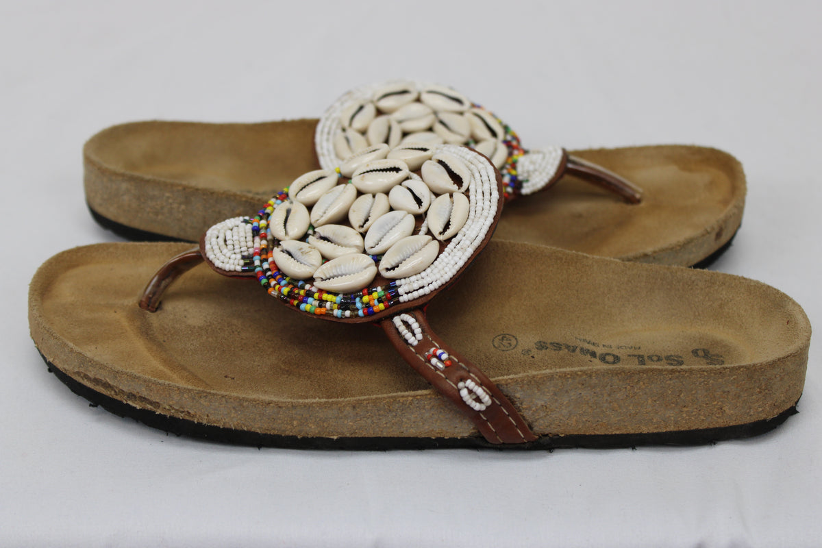 Sol Omass cork midsole sandal with beaded strap, Women's 42 (9)