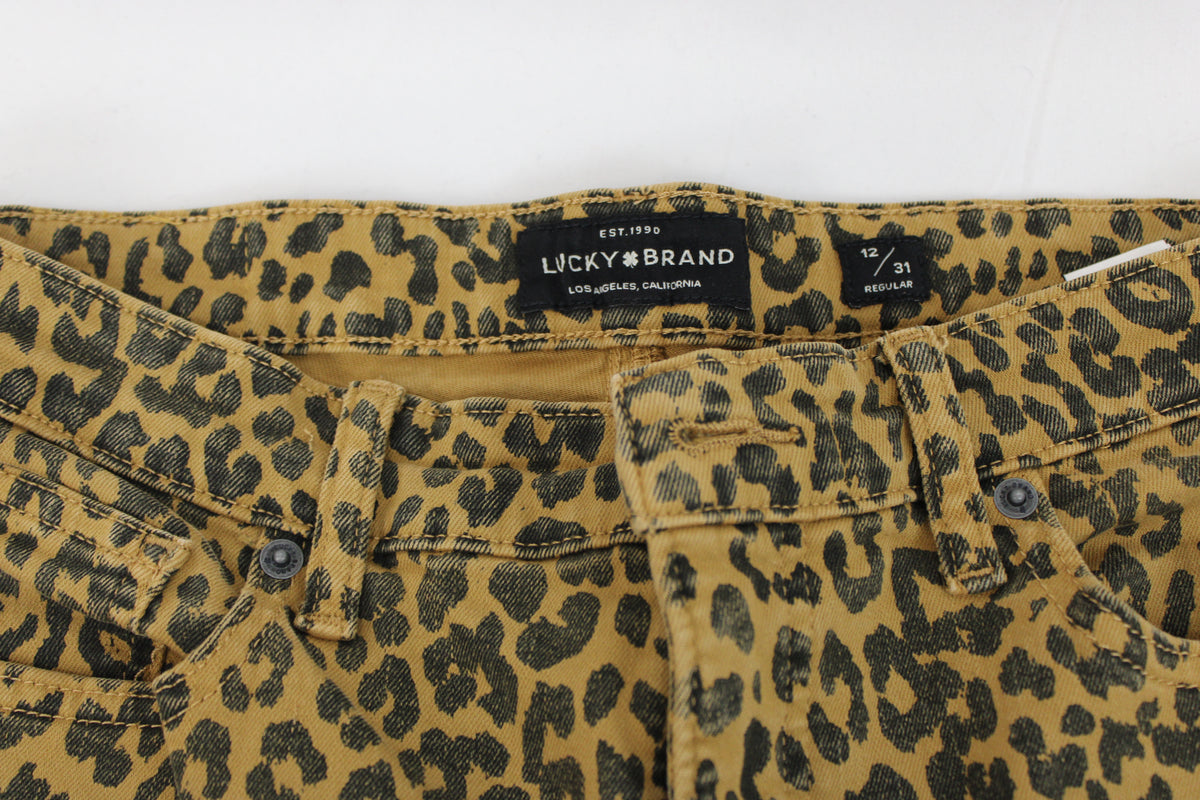 Lucky Brand skinny leg cheetah print jeans, Women's 12