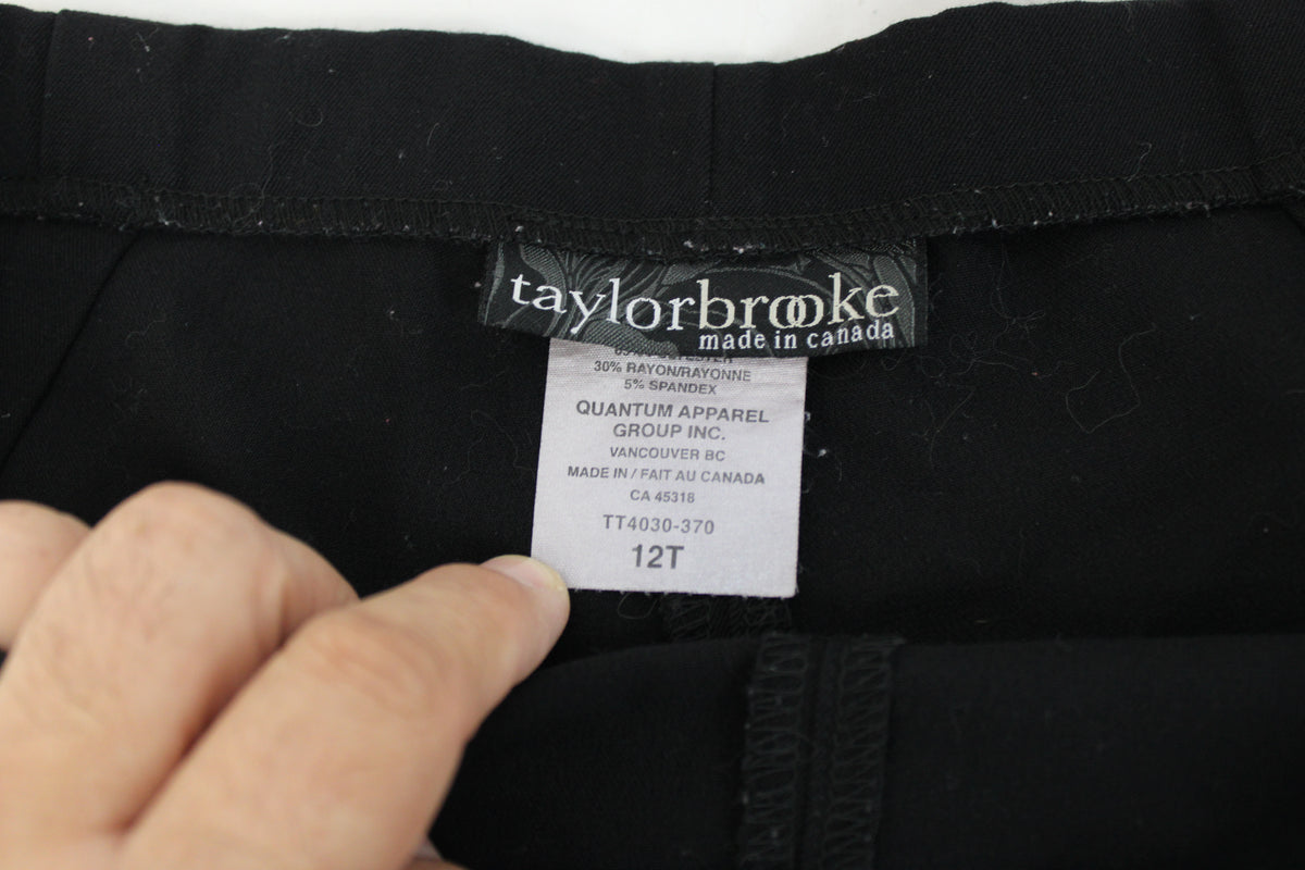 Taylor Brooke polyester straight leg trouser pants, Women's 12