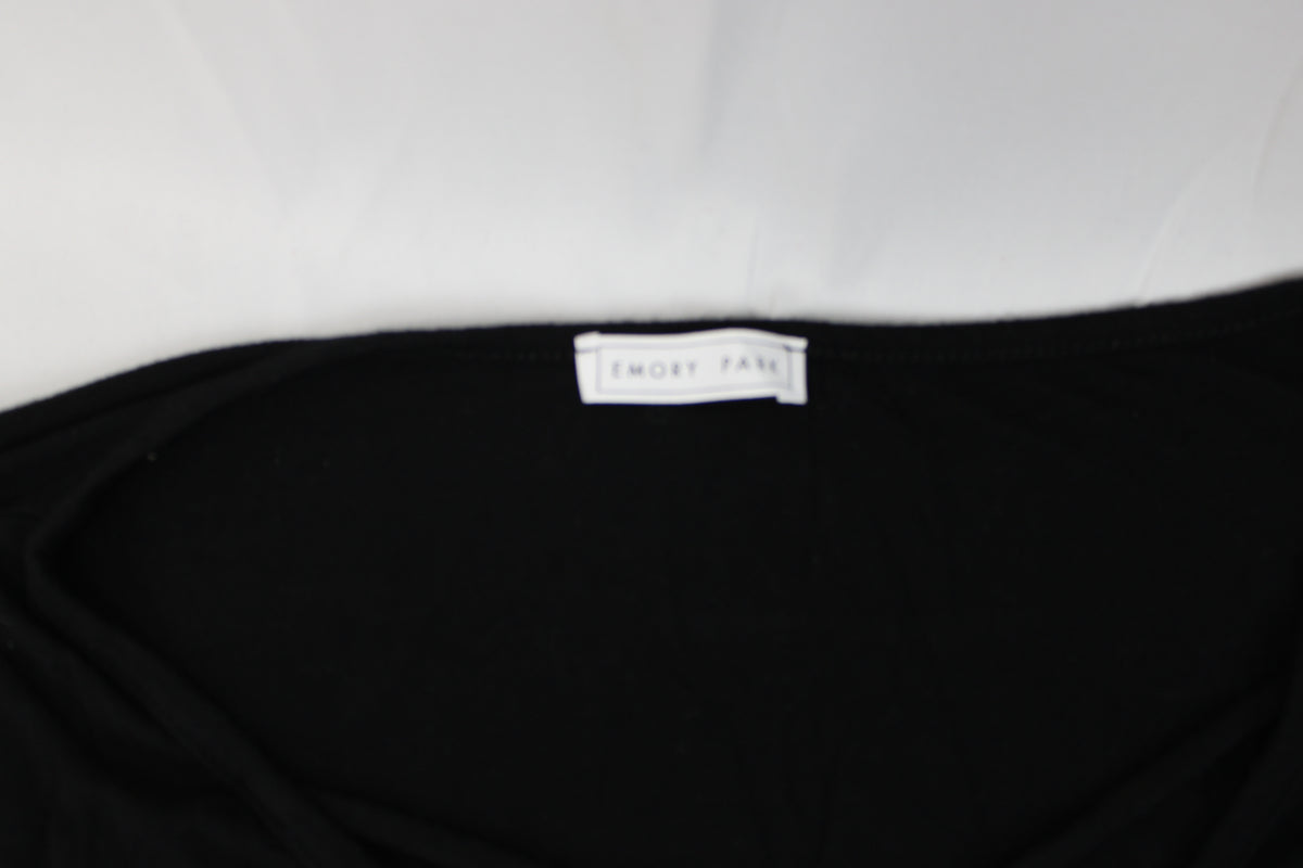 Emory Park lightweight short sleeve flowy blouse, Women's L