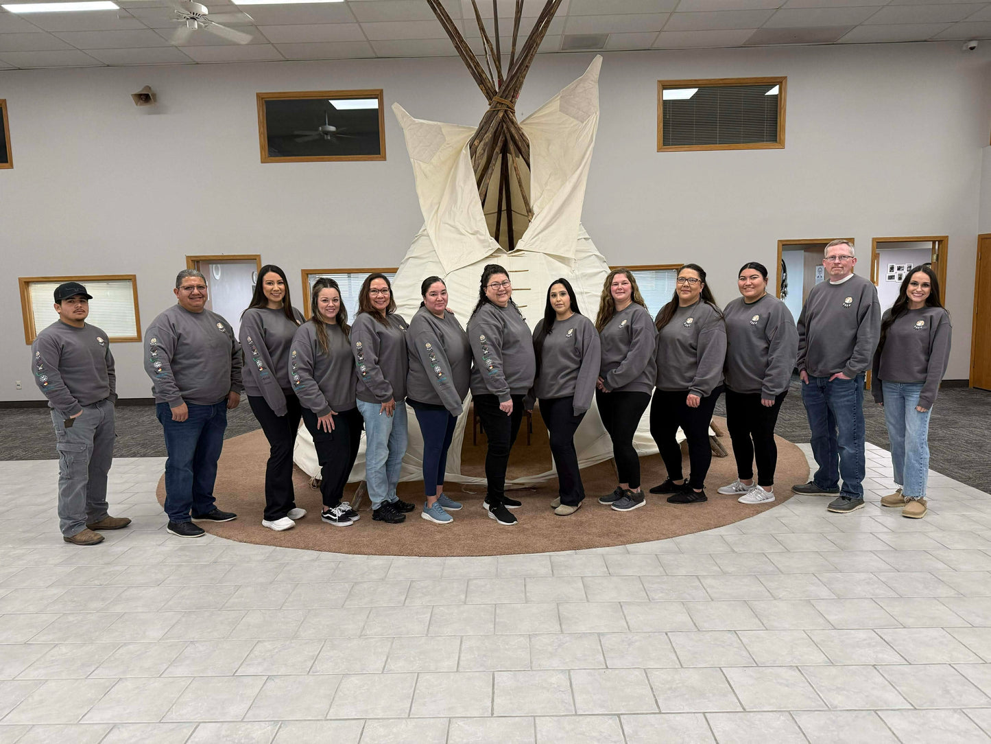 Ponca Tribe of Nebraska partner network logo crew neck sweatshirt