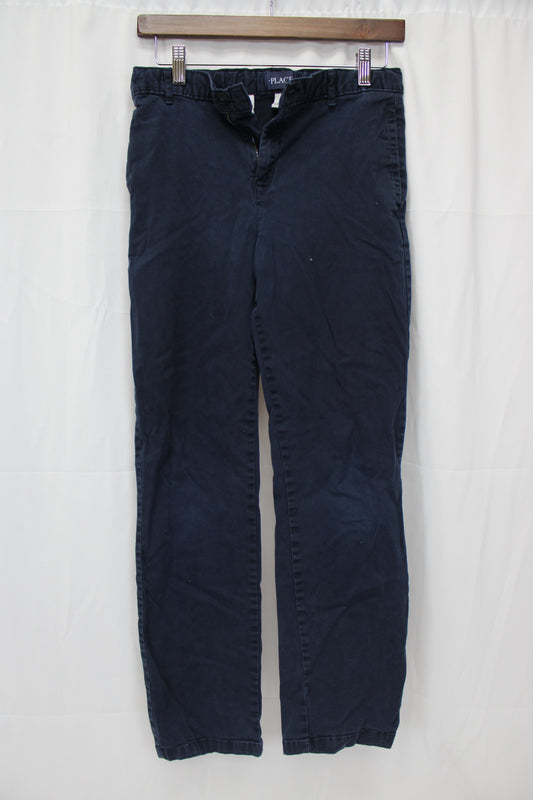 Place Chino Slacks, Navy Blue, Youth 14