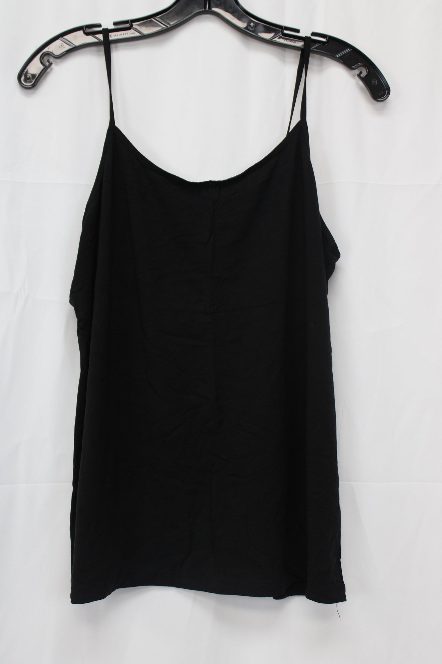 Time and Tru Spaghetti Strap Tank Top, Black, Women’s XL