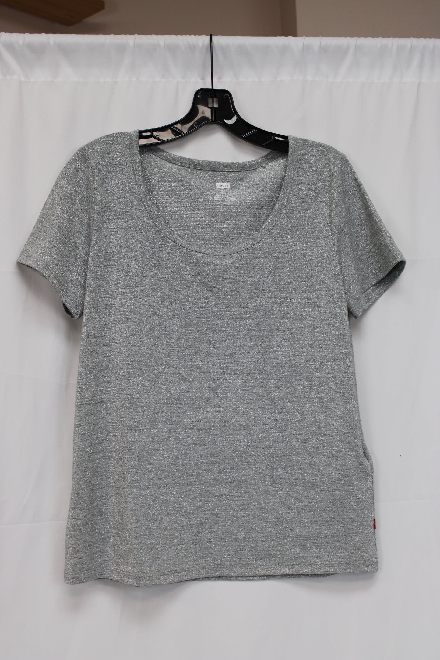 Levi’s Cali Metallic Tee, Silver, Women’s M