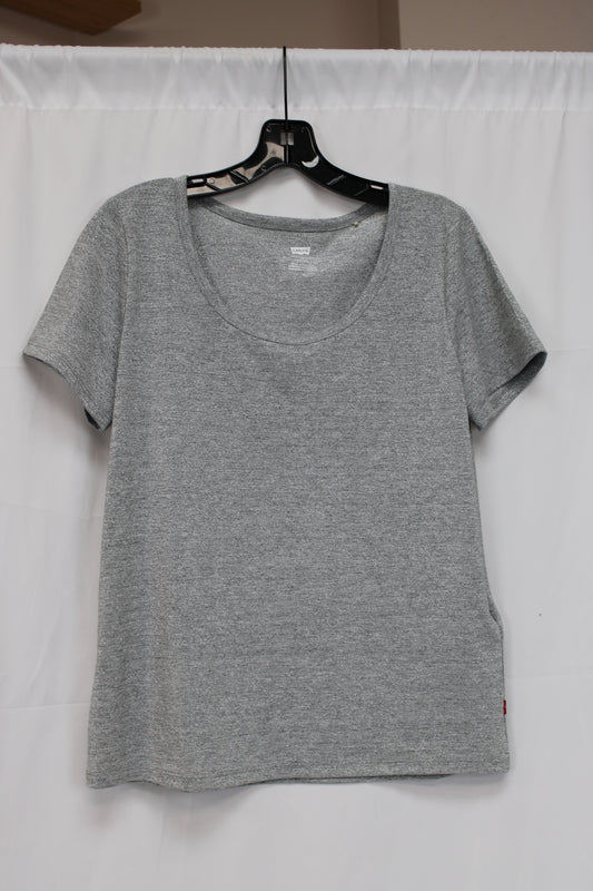 Levi’s Cali Metallic Tee, Silver, Women’s M