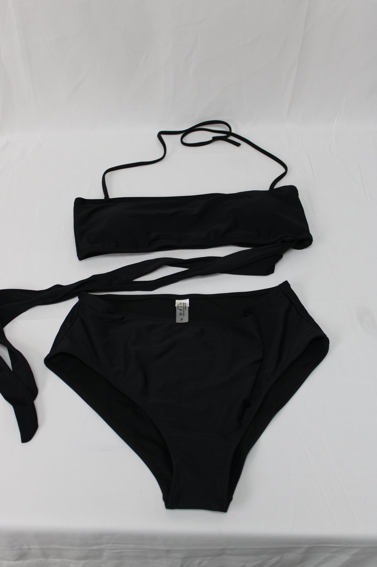 Two Piece Swimsuit Set, Black, Women’s XL