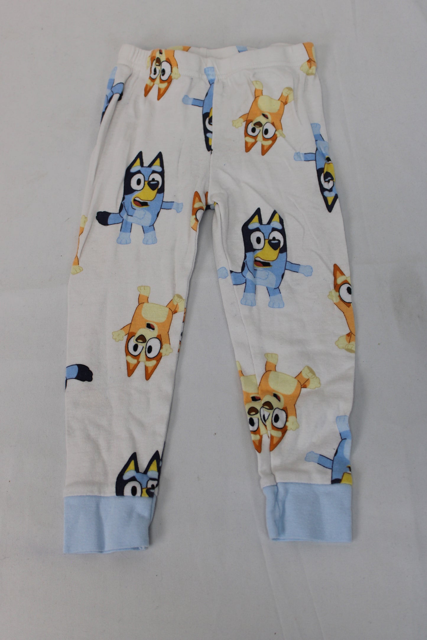 Bluey Pajama Pants, White/Blue, Boys 2T
