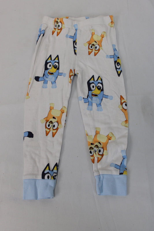Bluey Pajama Pants, White/Blue, Boys 2T
