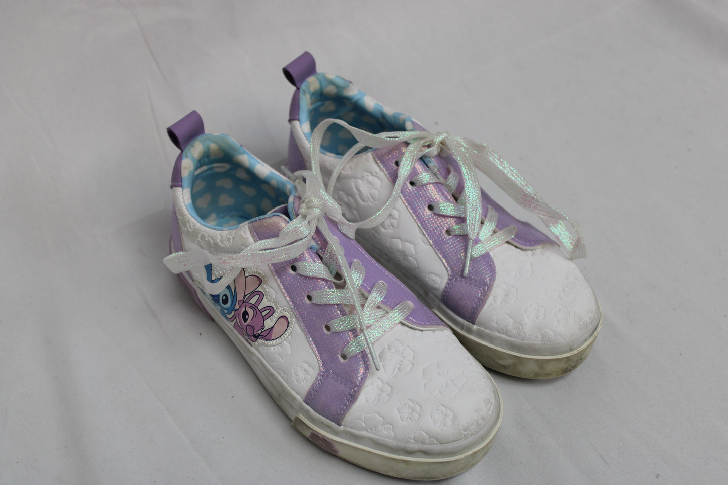 Disney Angel Stitch Sneakers, Purple/White, Youth 2