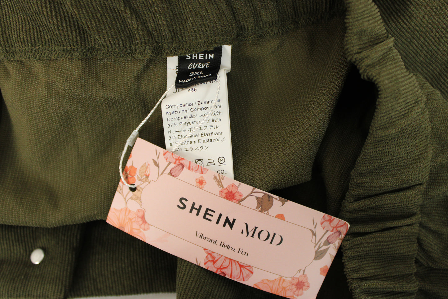 SHIEN Curve Wide Leg Pants. Green XXXL
