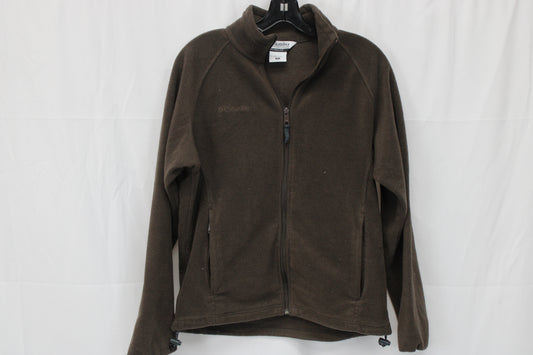 Columbia Fleece Zip Up Jacket, Brown, Women’s M