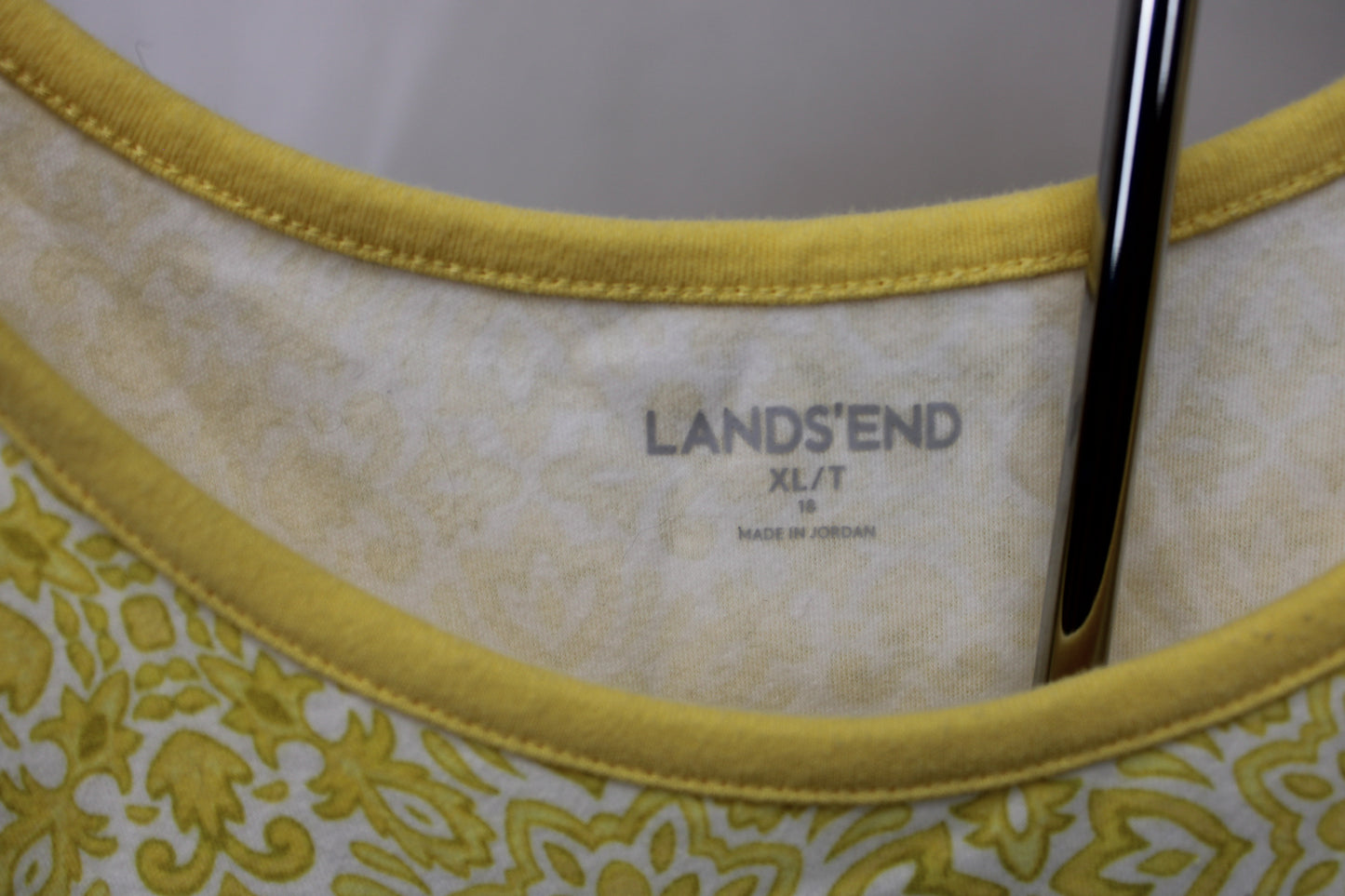 Land’s End Floral Tank Top, Yellow, Women’s XL