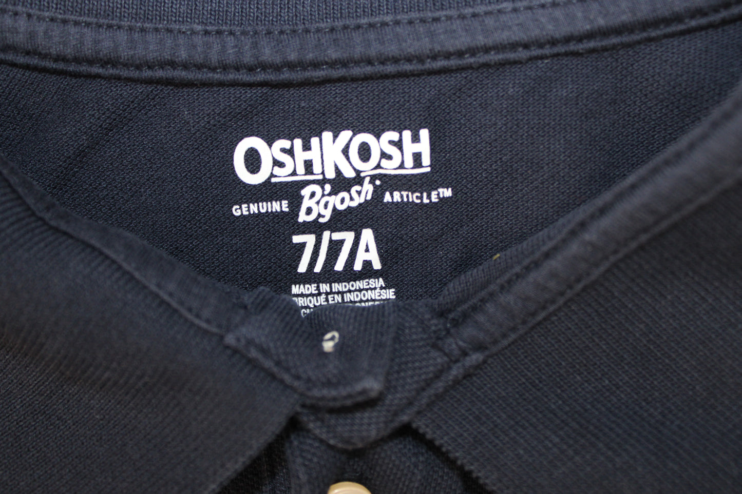 OshKosh Long Sleeve Polo Shirt, Blue, Boys 7