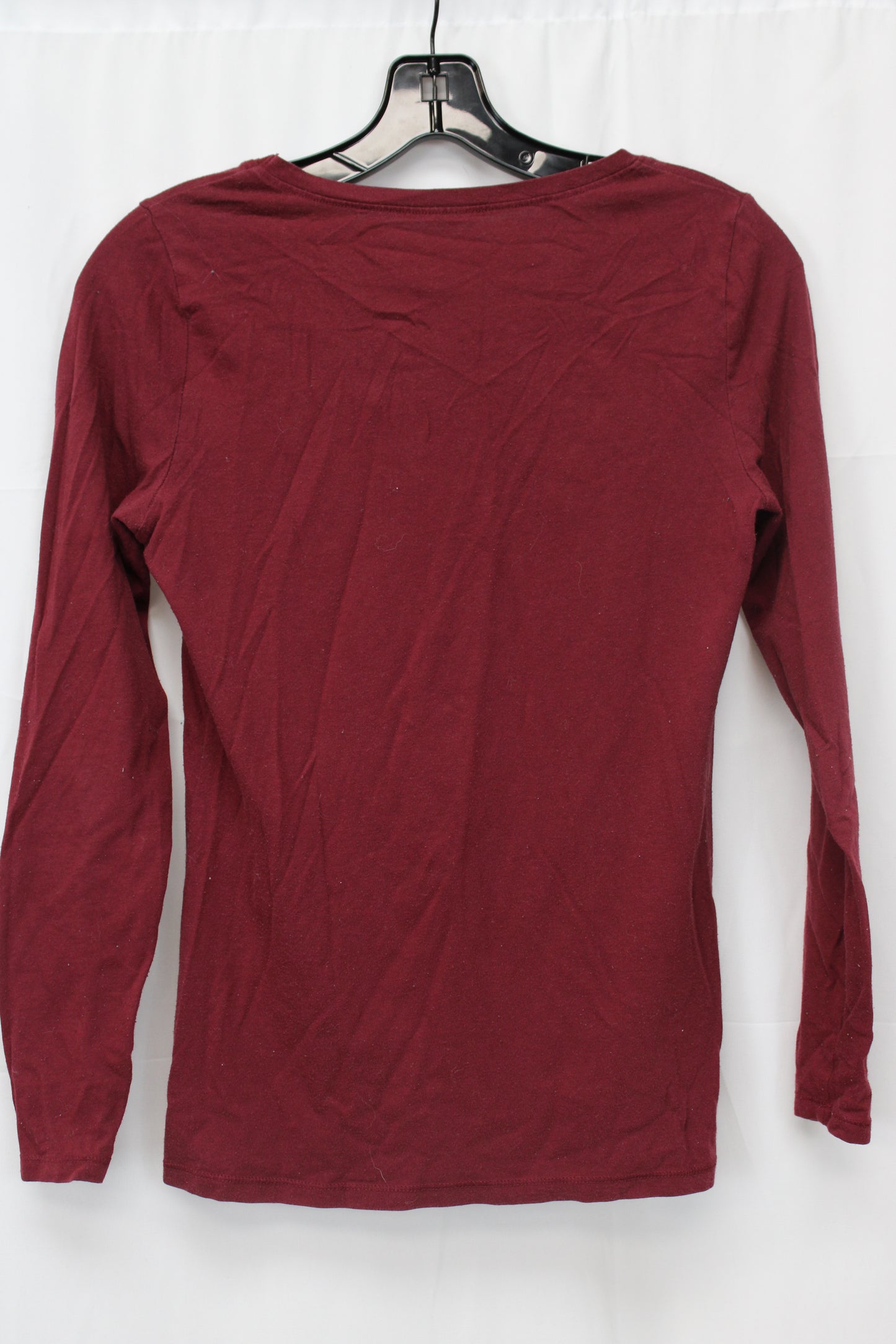 No Boundaries Long Sleeve T-Shirt, Maroon, Women’s M