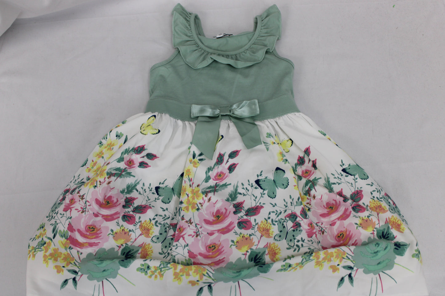 Max & Daisy Floral Bow Dress, Green/Multicolor, Girls 5