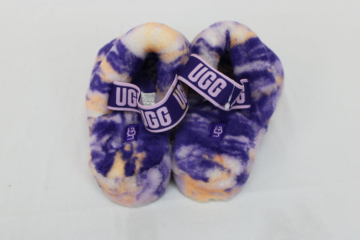 UGG Tie Dye Slippers, Purple/Orange, Women’s 8