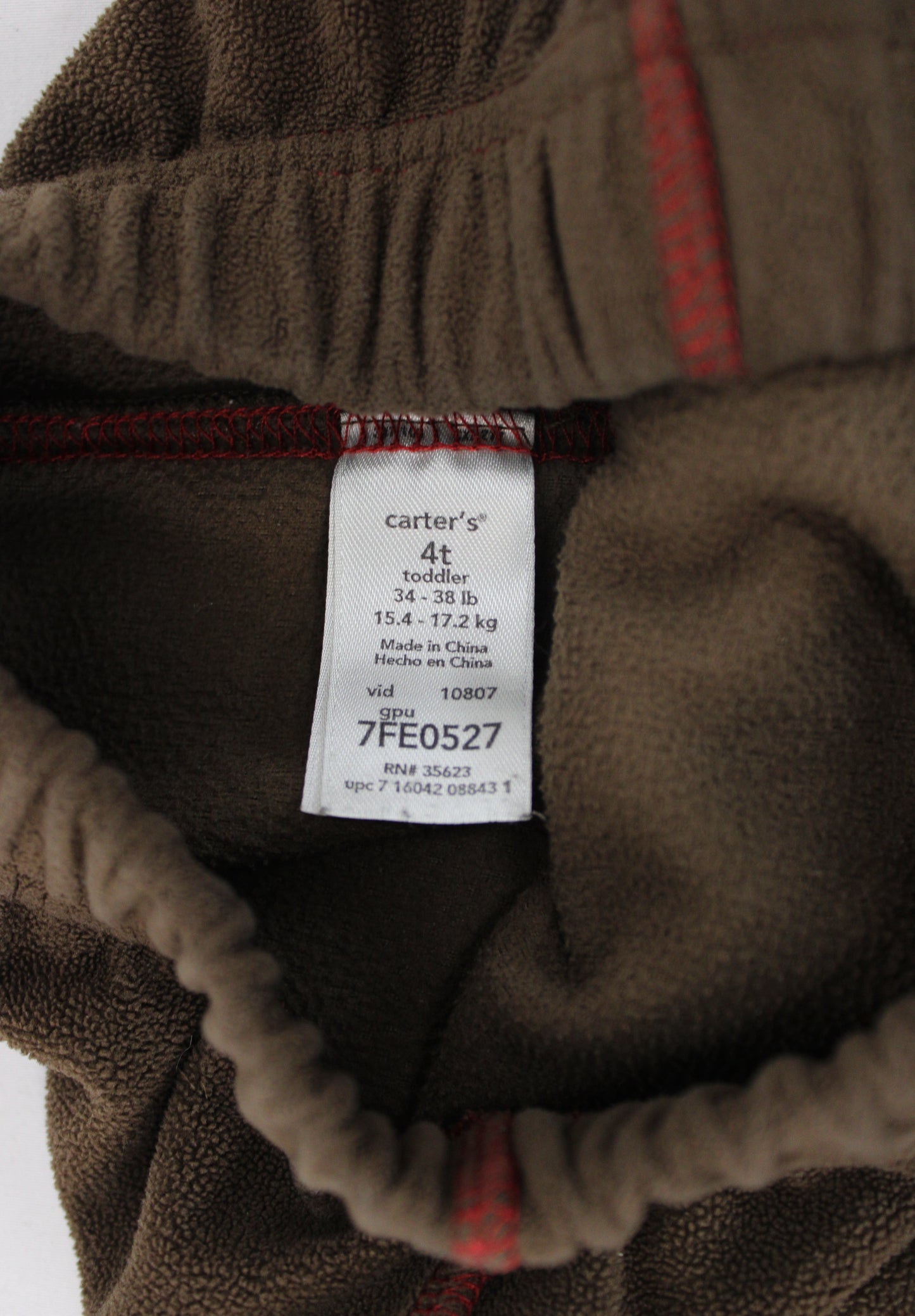 Carter’s Fleece Sweatpants, Brown, Boys 4T