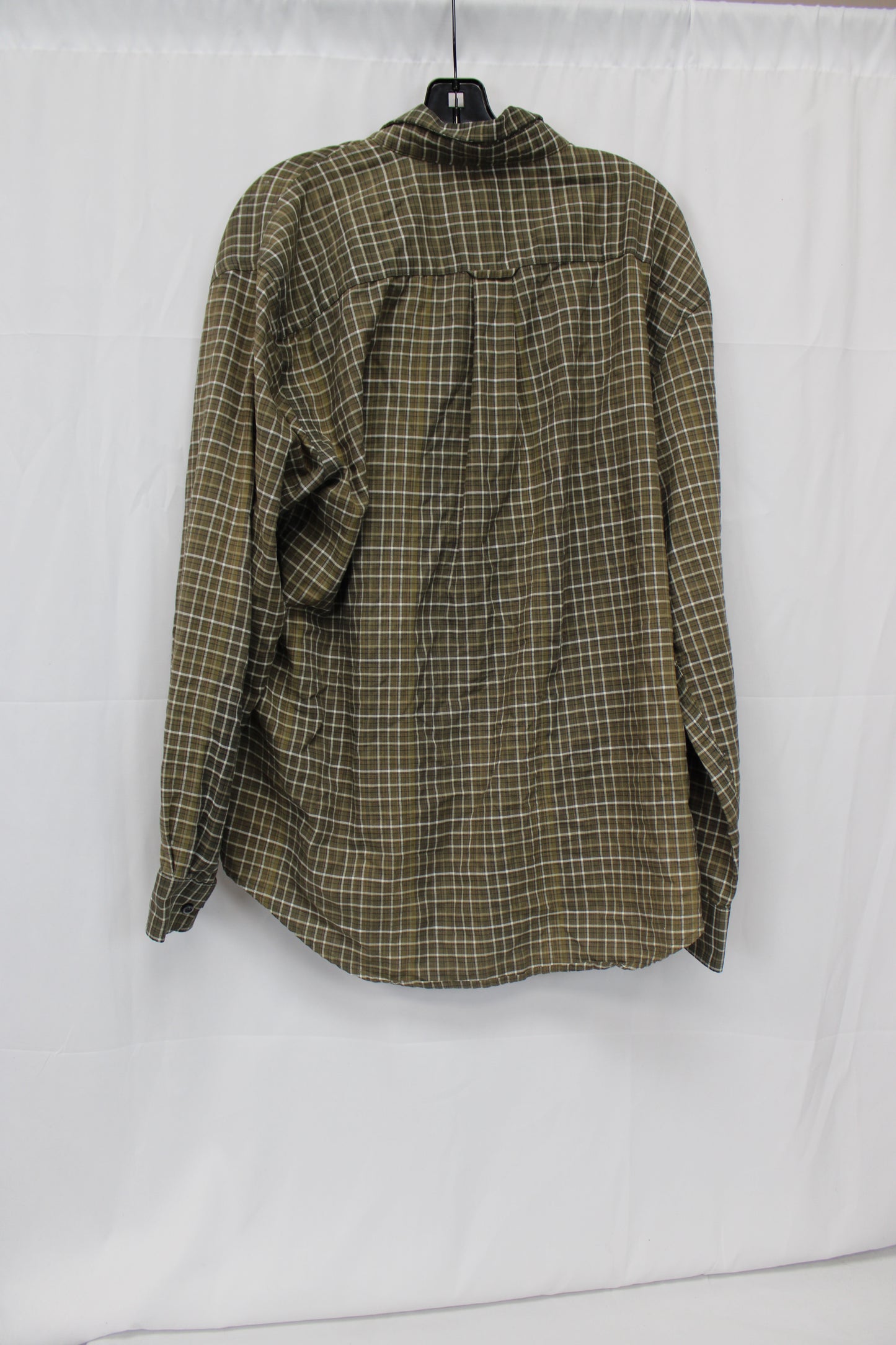 St. John’s Bay Long Sleeve Plaid Flannel, Green, Men’s XXL