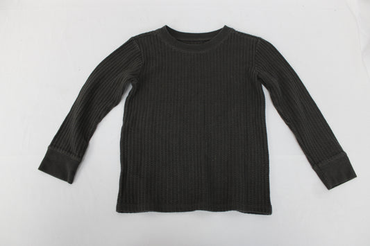 Garanimals Ribbed Long Sleeve T-Shirt, Gray, Youth 4T