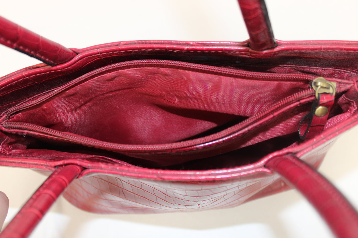 Leslie Fay Accessories Red Leather Purse