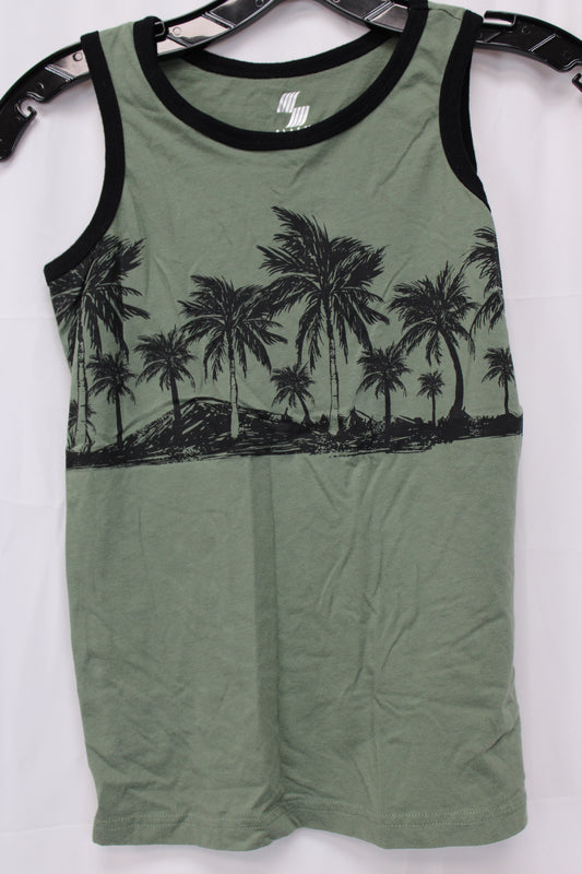 Place Sport Palm Tree Tank Top, Green, Youth M