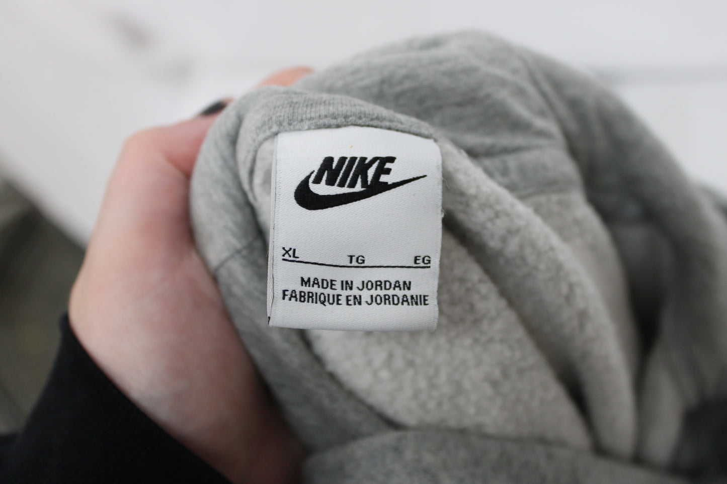 Nike Long Sleeve Hoodie, Gray, Men’s XL