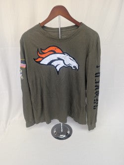 Nike long sleeve Denver Broncos cotton Salute to Service t-shirt, Men's L